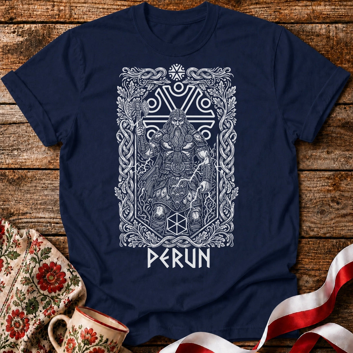 Perun Slavic God of Thunder Unisex T-shirt