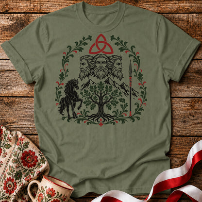 Triglav Triquetra Slavic Mythology Unisex T-Shirt