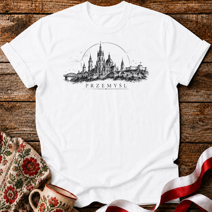Przemyśl Sketch Skyline Polish City Unisex T-Shirt