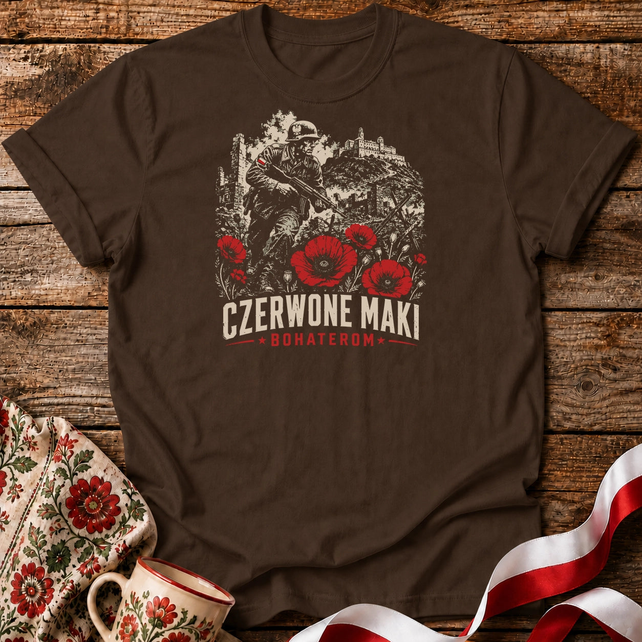 Czerwone Maki Bohaterom Unisex T-Shirt