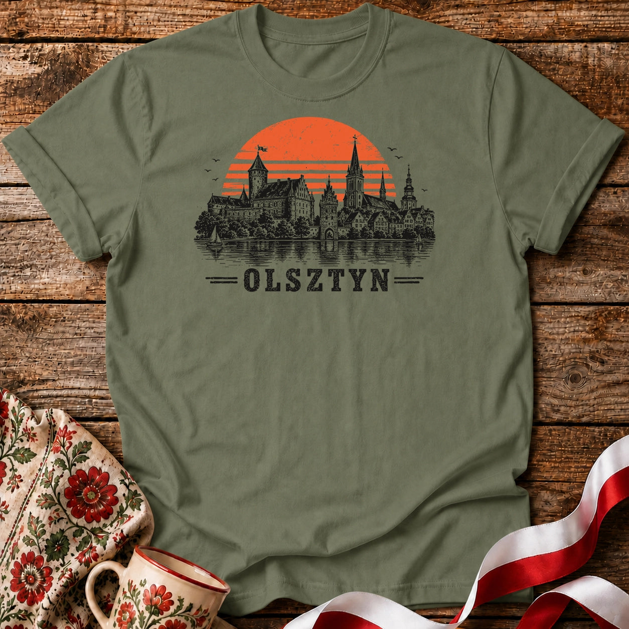 Olsztyn Sunset Castle Polish City Unisex T-Shirt
