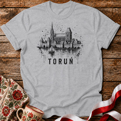 Toruń Ink Skyline Polish City Unisex T-Shirt