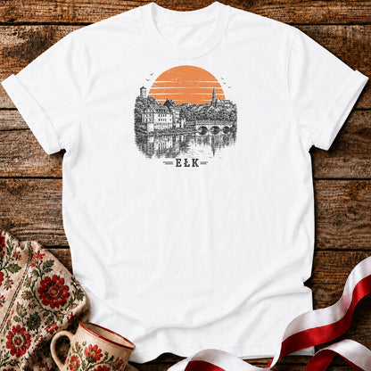 Ełk Sunset Skyline Unisex T-Shirt