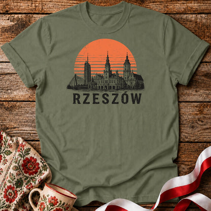 Rzeszów Sunset Skyline Polish City Unisex T-Shirt