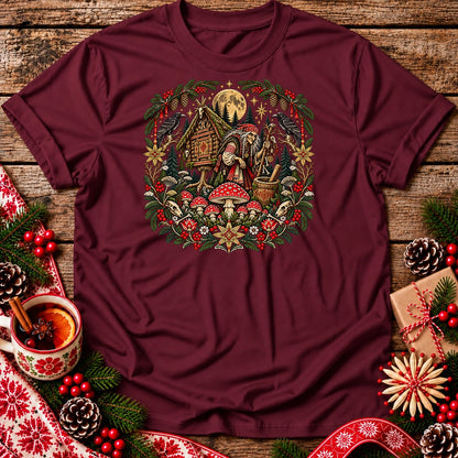 Christmas Baba Yaga and Chicken-Legged Hut Unisex T-Shirt