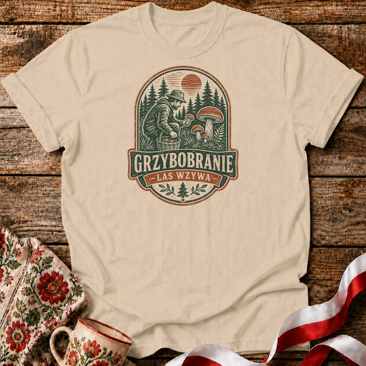 Grzybobranie Las Wzywa Unisex T-Shirt