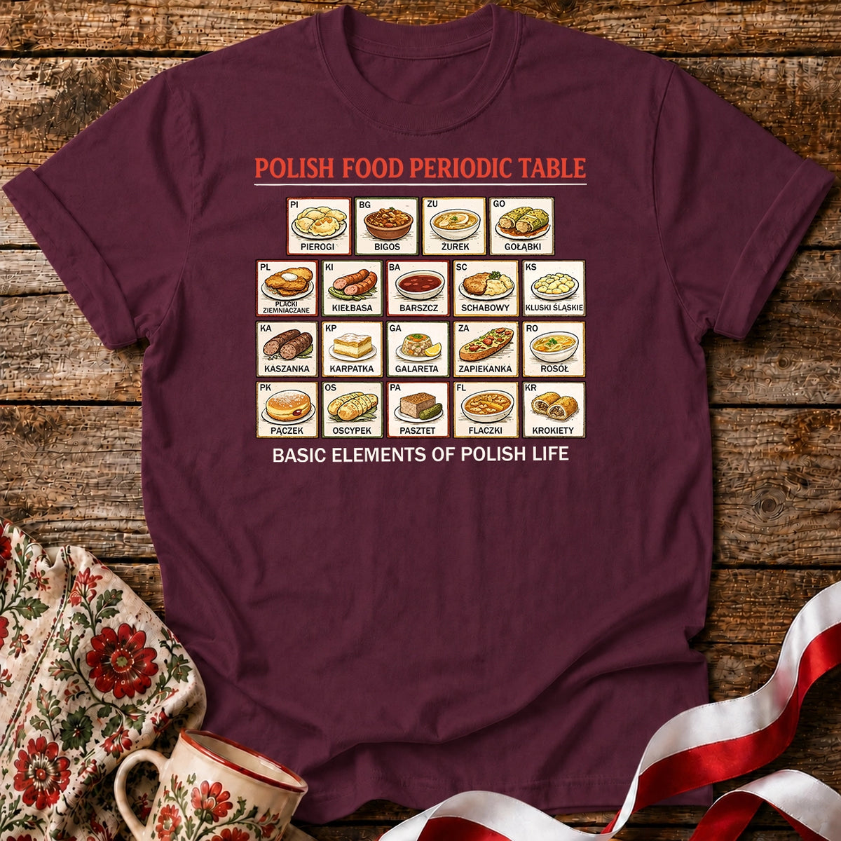 Polish Food Periodic Table Unisex T-Shirt