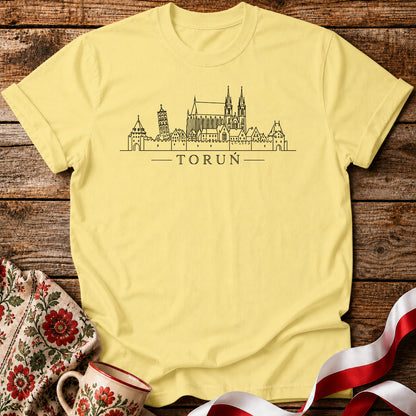 Toruń Minimal Skyline Polish City Unisex T-Shirt