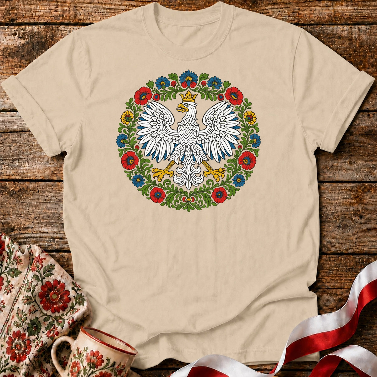 Polish Eagle Folk Art Unisex T-Shirt