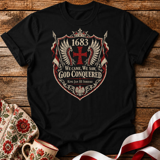 God Conquered 1683 Shield Unisex T-Shirt