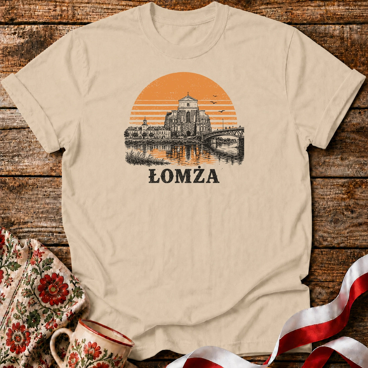 Łomża Riverside Sunset Unisex T-Shirt