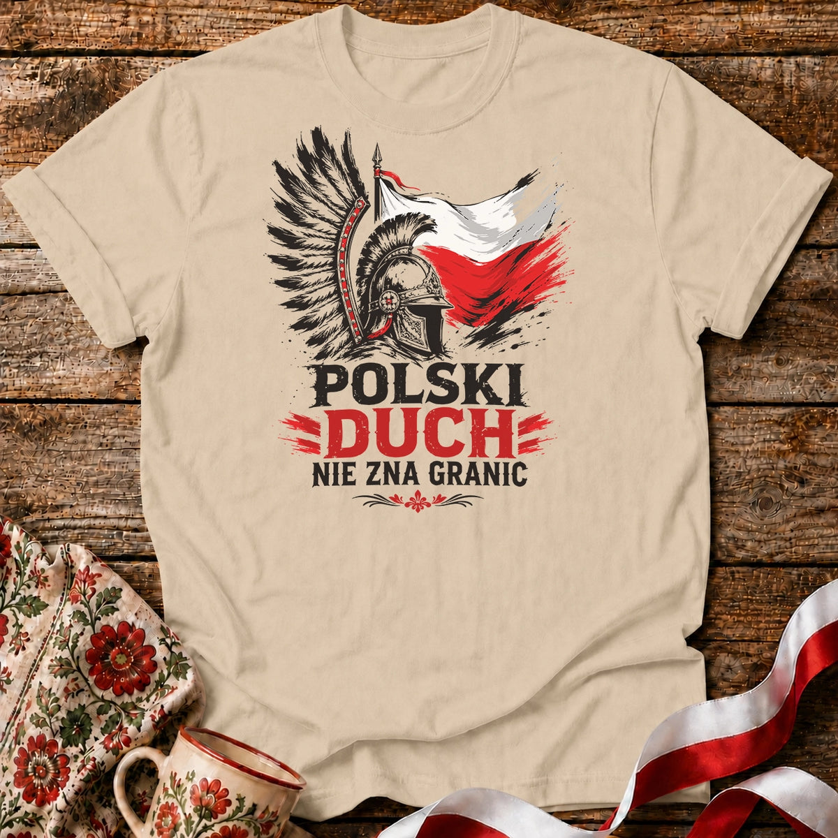 Polski Duch Nie Zna Granic Unisex T-Shirt