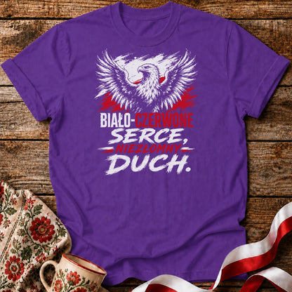 Biało-Czerwone Serce Unisex T-Shirt