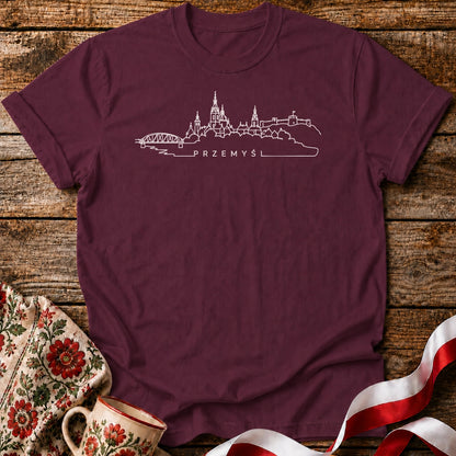 Przemyśl One-Line Skyline Polish City Unisex T-Shirt