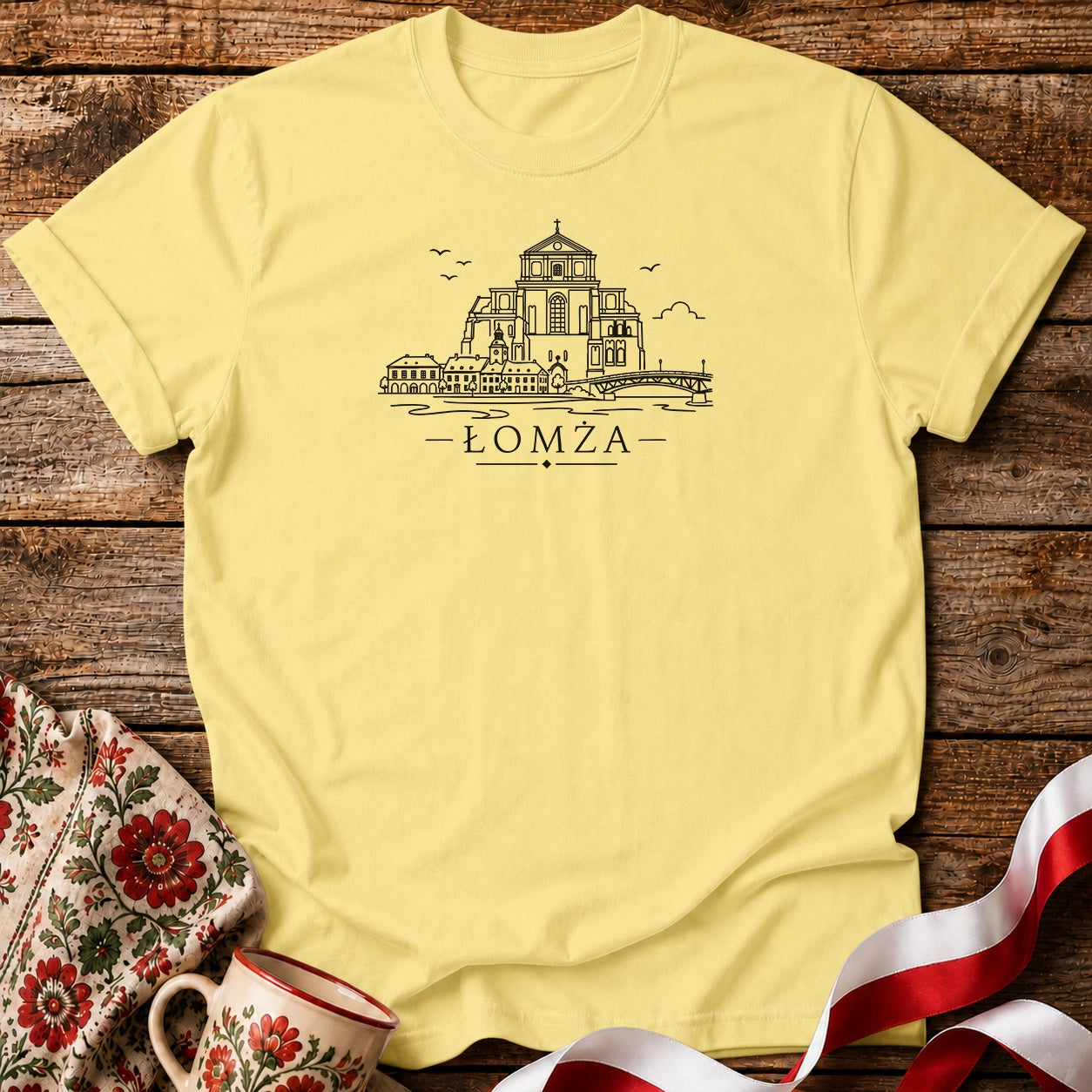 Łomża Minimal Skyline Unisex T-Shirt
