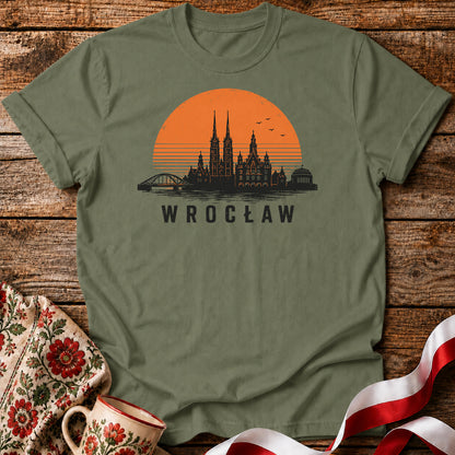 Wrocław Sunset Skyline Polish City Unisex T-Shirt