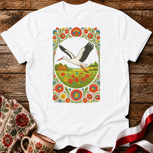 Slavic Stork Symbol Unisex T-Shirt