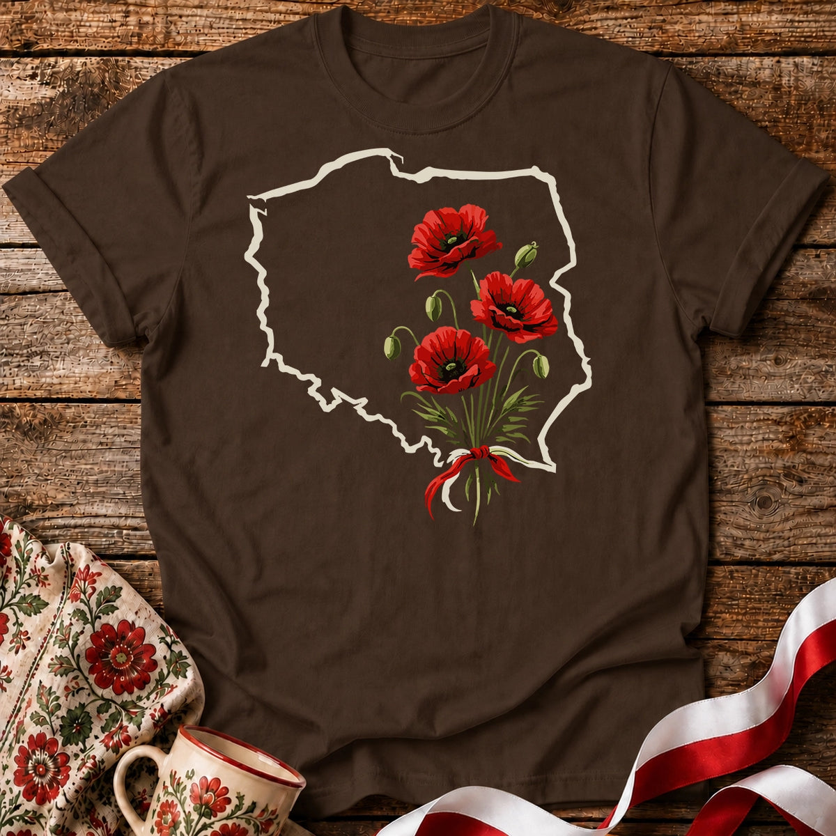 Poland Poppy Flowers Unisex T-Shirt