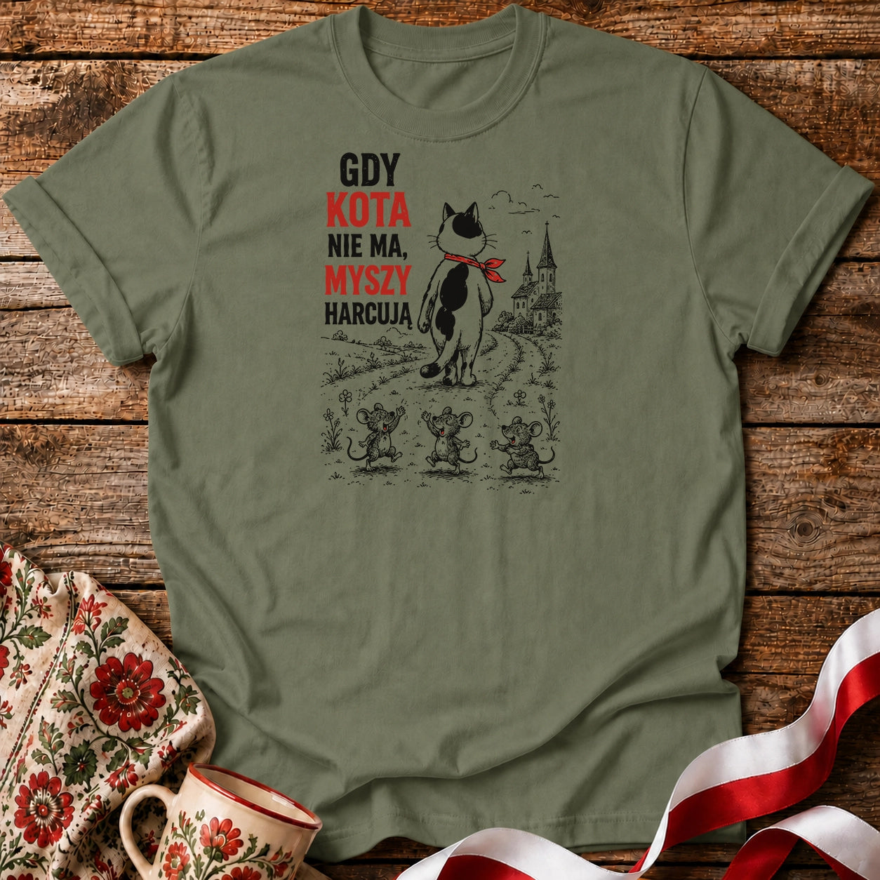 Gdy Kota Nie Ma Unisex T-Shirt