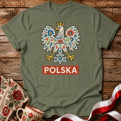 Floral Polish Eagle Unisex T-Shirt