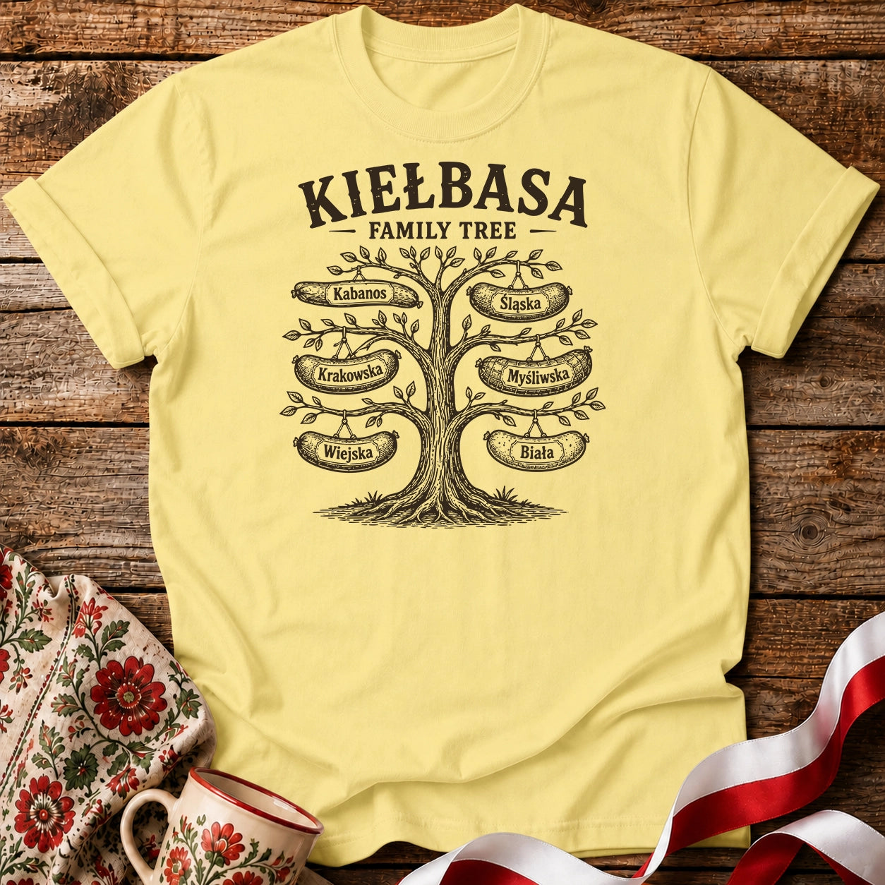 Kiełbasa Family Tree Unisex T-Shirt