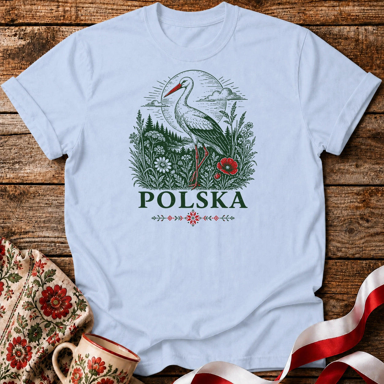 Polska Bocian Unisex T-Shirt