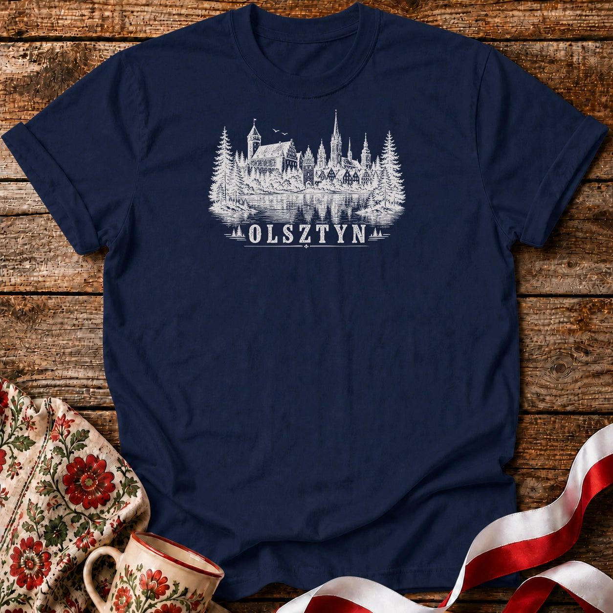 Olsztyn Nature Lake Skyline Polish City Unisex T-Shirt