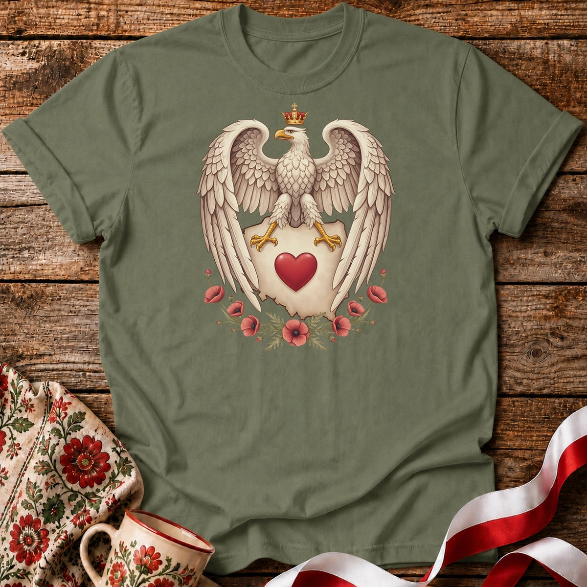 Polish Eagle With a Heart Unisex T-shirt