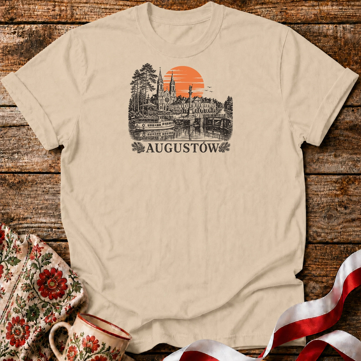 Augustów Sunset Skyline Unisex T-Shirt