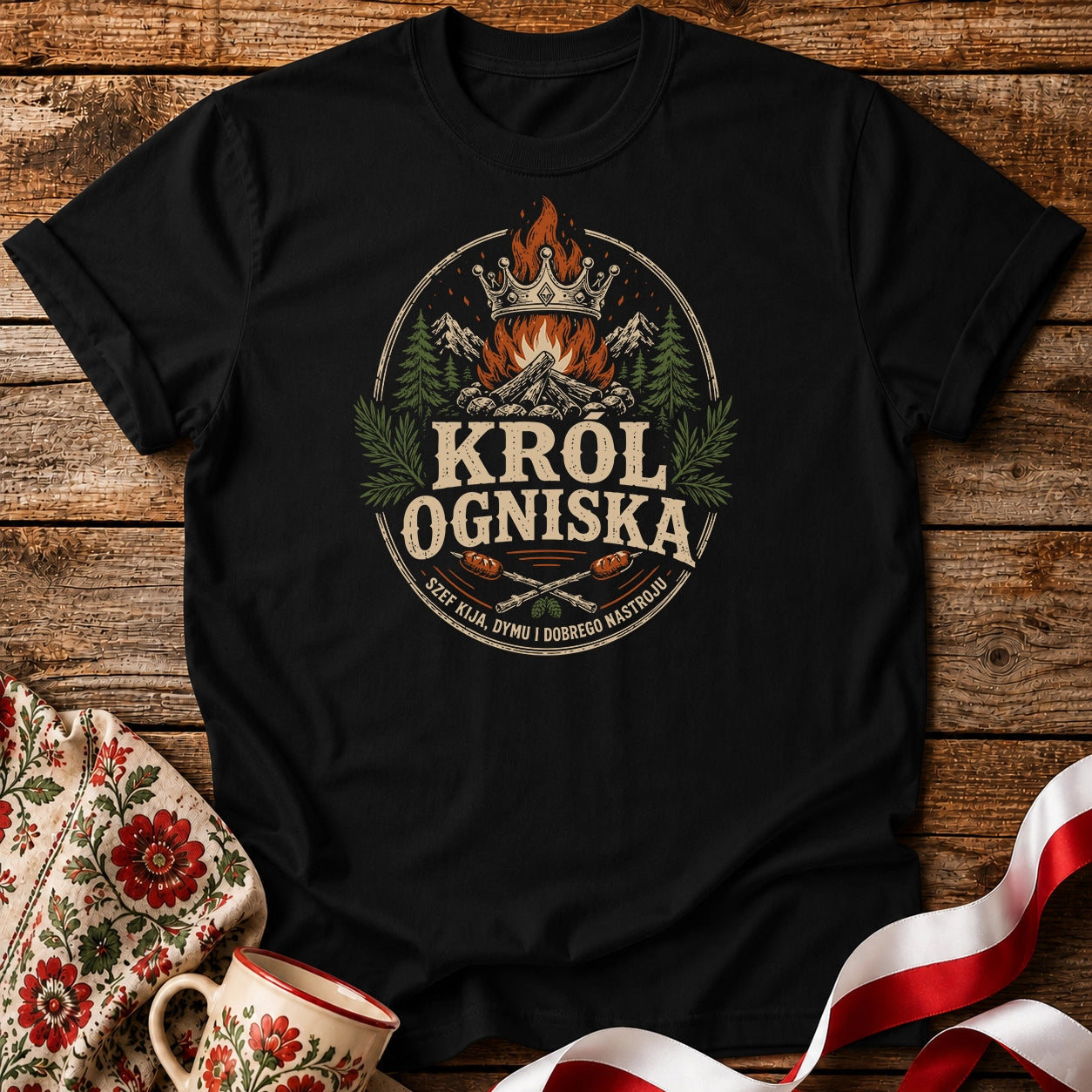 Król Ogniska Unisex T-Shirt