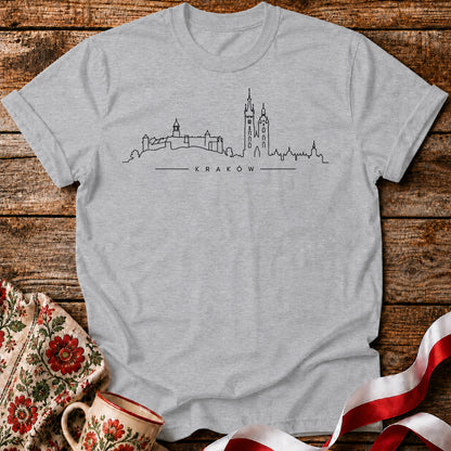 Kraków Minimal Skyline Polish City Unisex T-Shirt
