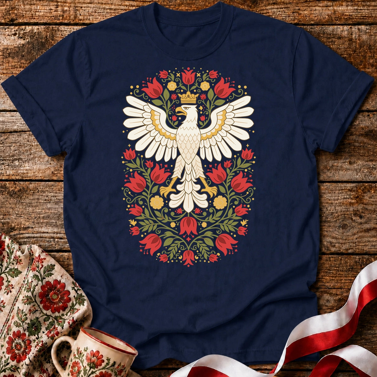Crowned White Eagle Unisex T-Shirt