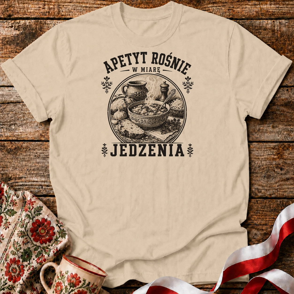 Apetyt Rośnie w Miarę Jedzenia Unisex T-Shirt