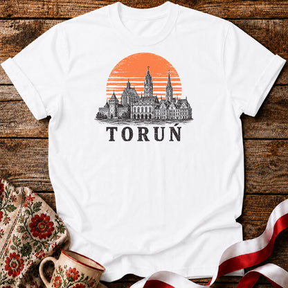 Toruń Sunset Skyline Polish City Unisex T-Shirt
