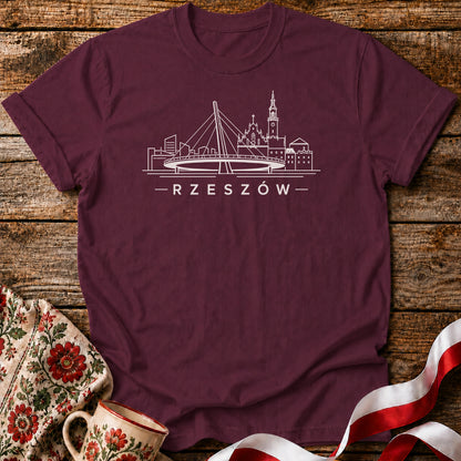 Rzeszów Minimal Skyline Polish City Unisex T-Shirt