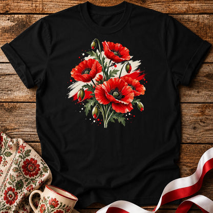 Polish Poppies and Flag Unisex T-Shirt