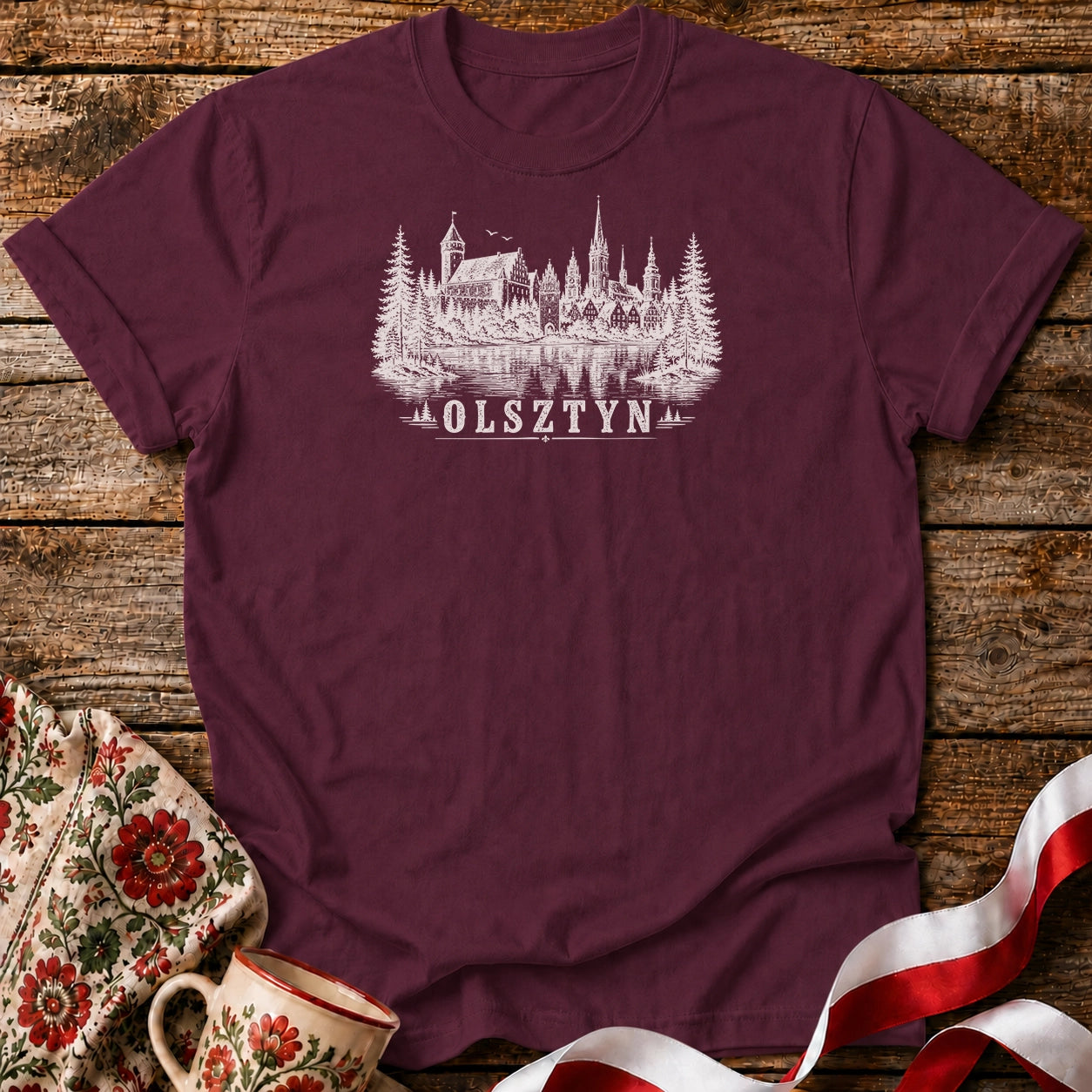 Olsztyn Nature Lake Skyline Polish City Unisex T-Shirt