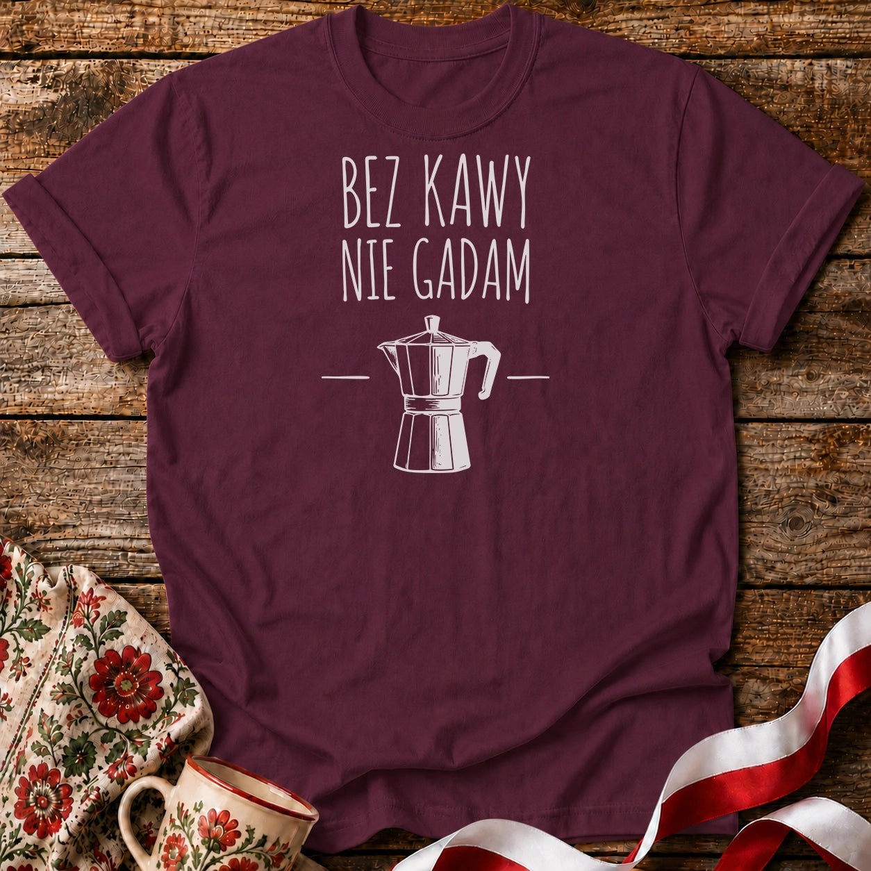 Bez Kawy Moka Pot Unisex T-Shirt