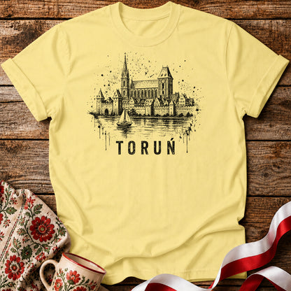 Toruń Ink Skyline Polish City Unisex T-Shirt