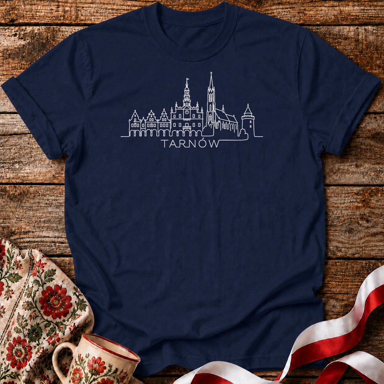 Tarnów Minimal Skyline Polish City Unisex T-Shirt