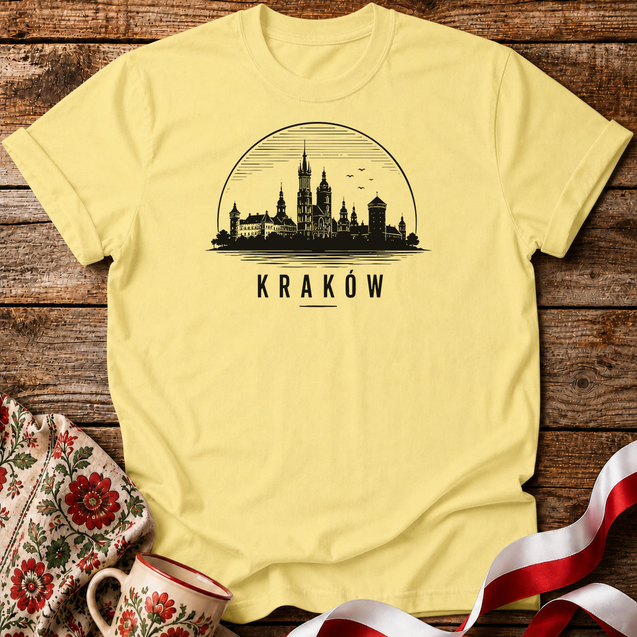Kraków Skyline Polish City Unisex T-Shirt