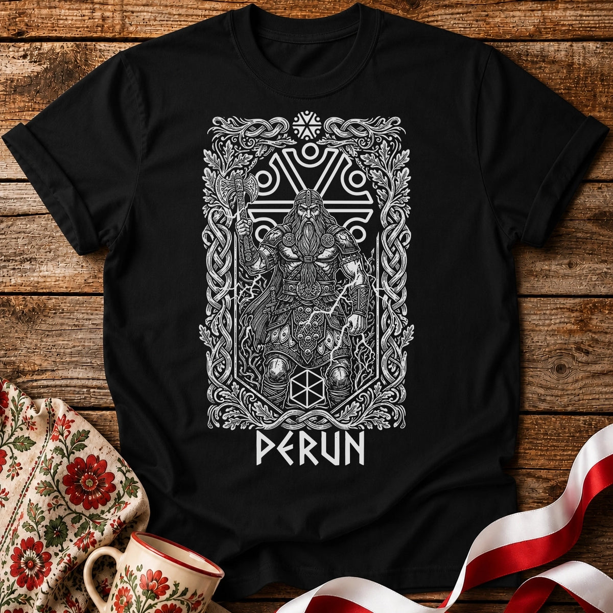 Perun Slavic God of Thunder Unisex T-shirt