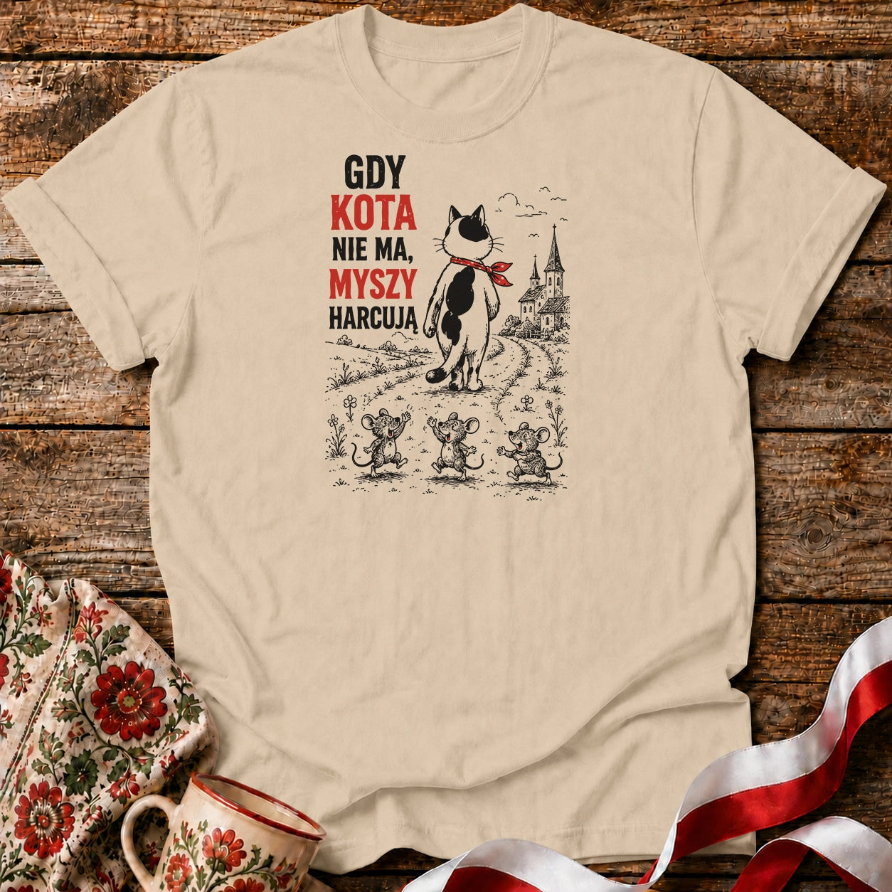Gdy Kota Nie Ma Unisex T-Shirt