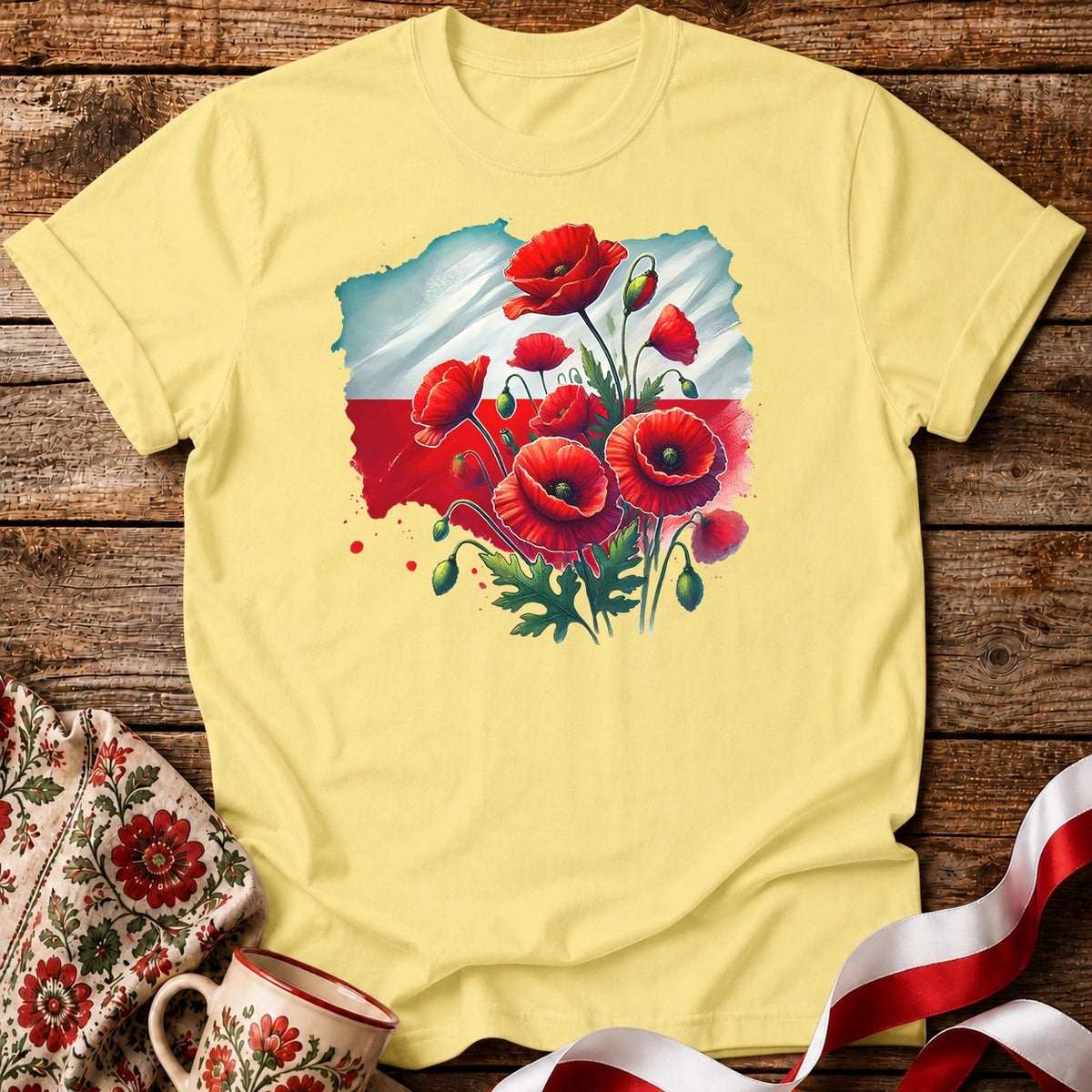 Polish Poppy Roots Unisex T-Shirt