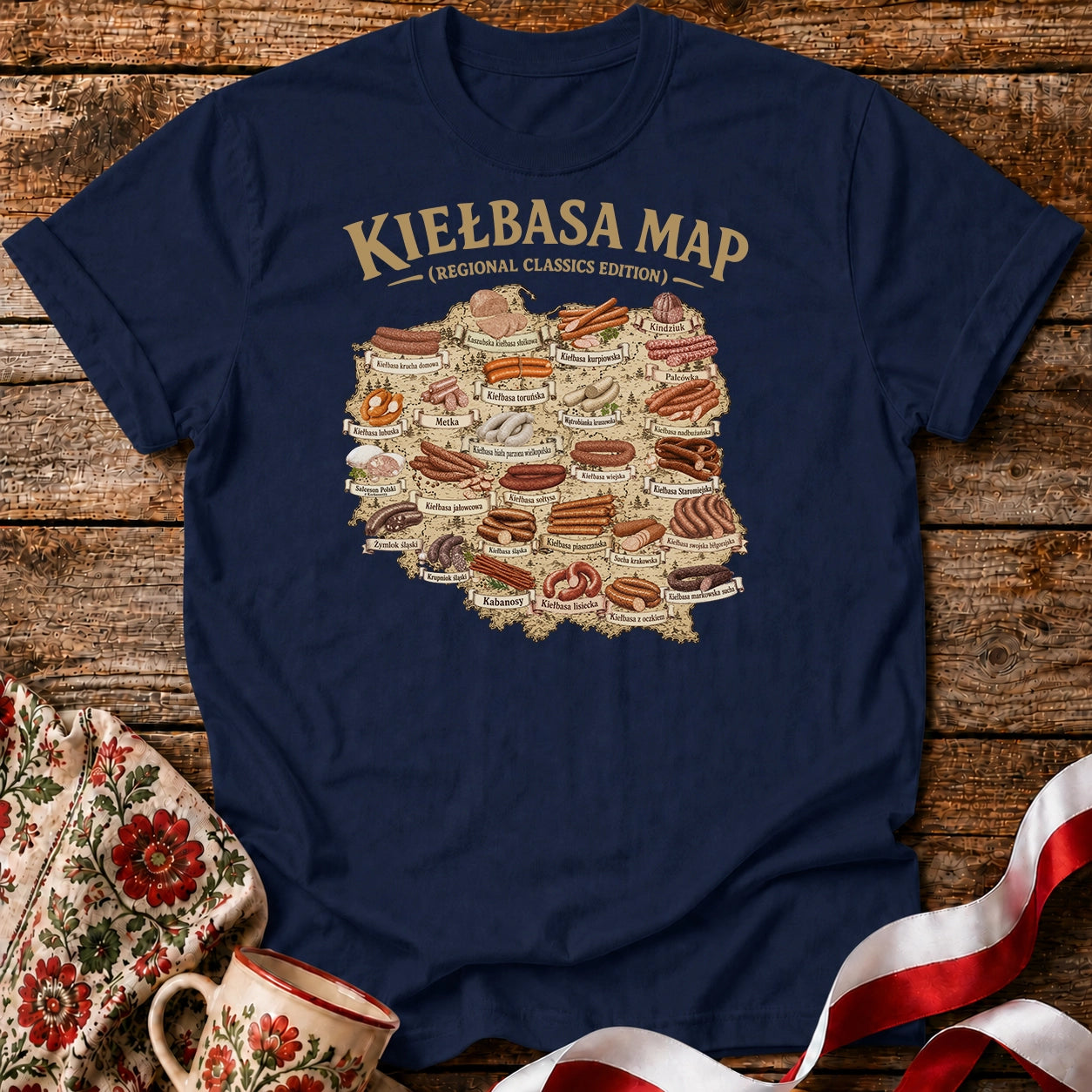 Kiełbasa Map Unisex T-Shirt
