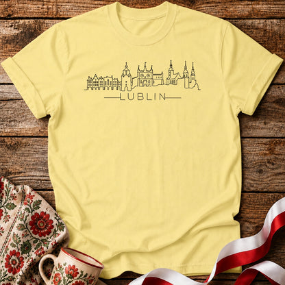 Lublin Minimal Skyline Polish City Unisex T-Shirt