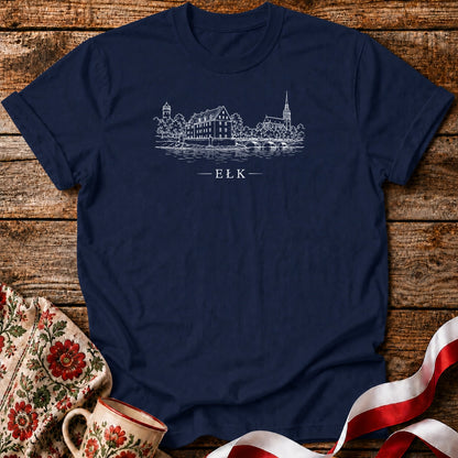 Ełk Minimal Skyline Unisex T-Shirt