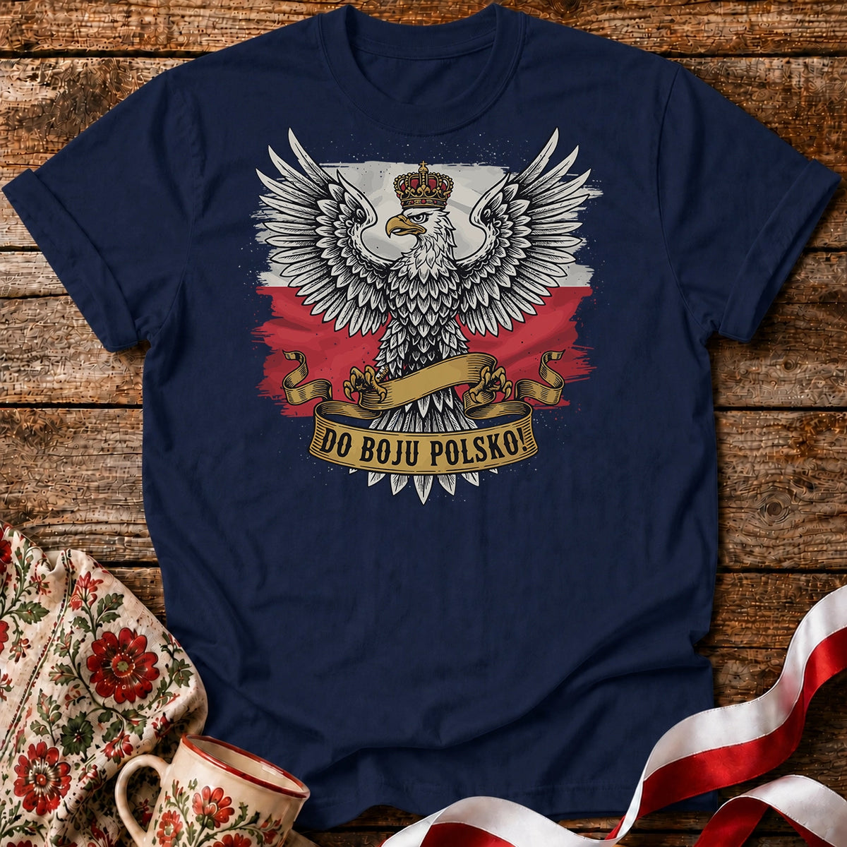 Do Boju Polsko Eagle on Flag Unisex T-shirt