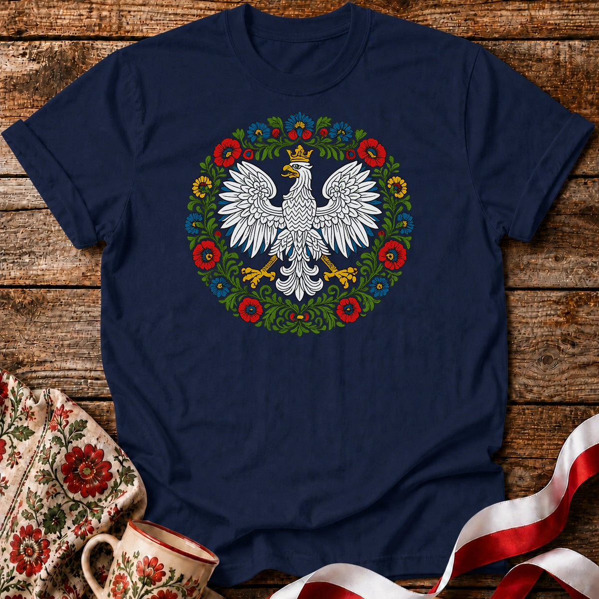 Polish Eagle Folk Art Unisex T-Shirt
