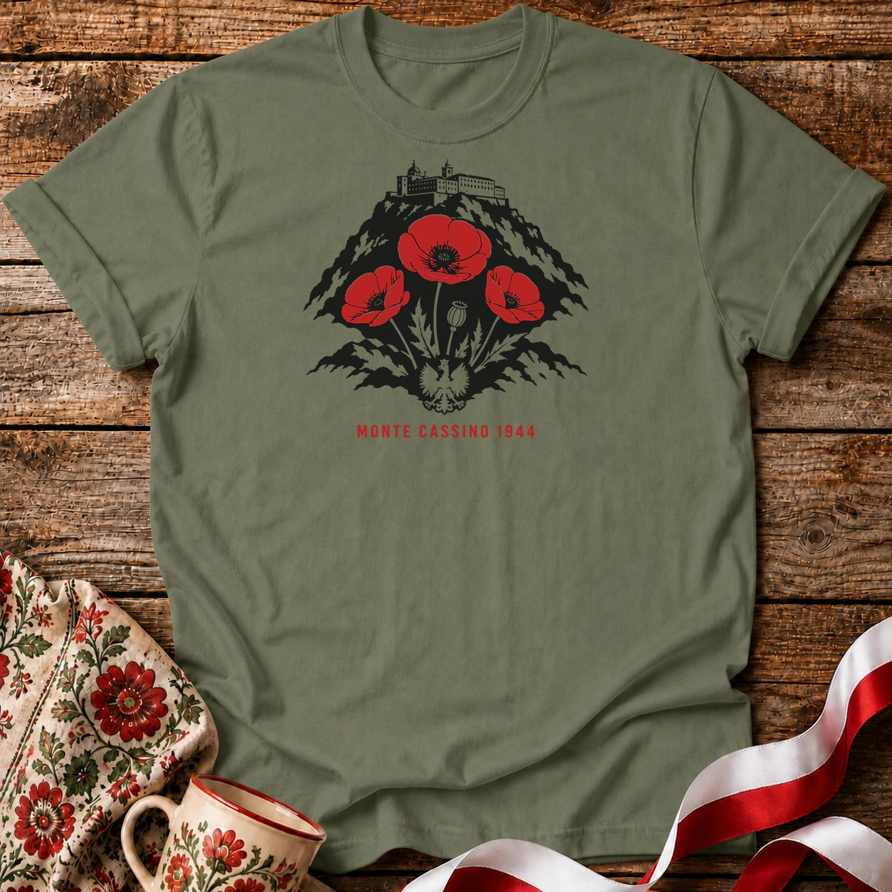 Monte Cassino Poppies Unisex T-Shirt
